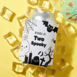 Enfriador De Latas Elegant Halloween two spooky second Birthday party
