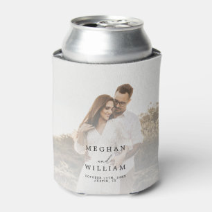 Enfriador De Latas Elegant Photo Wedding Favor