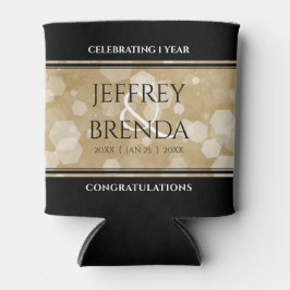 Enfriador De Latas Elegante 1er aniversario de Boda de papel