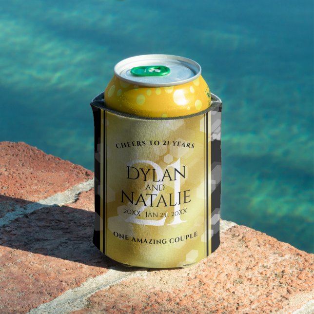 Enfriador De Latas Elegante 21ª celebración del Aniversario del Boda  (Piscina in situ)