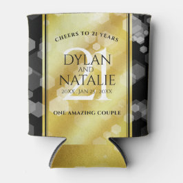 Enfriador De Latas Elegante 21ª celebración del Aniversario del Boda 