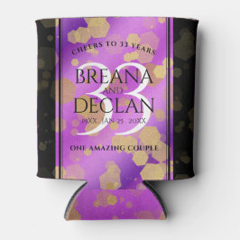 Enfriador De Latas Elegante 33° Aniversario del Boda Ametista