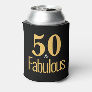 Enfriador De Latas Elegante 50 y fabulosa tipografía de oro negro
