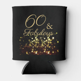 Enfriador De Latas Elegante 60 y Fabuloso Negro y Oro