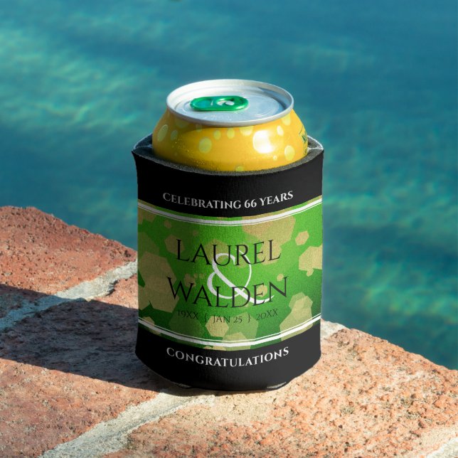 Enfriador De Latas Elegante 66º aniversario del Boda Titanita (Piscina in situ)