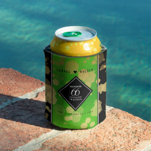 Enfriador De Latas Elegante 66º aniversario del Boda Titanita