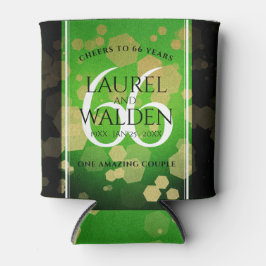 Enfriador De Latas Elegante 66º aniversario del Boda Titanita