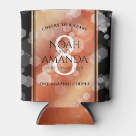 Enfriador De Latas Elegante 8° Aniversario del Boda de Bronce