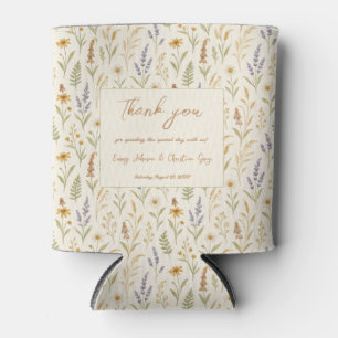 Enfriador De Latas Elegante acuarela Boda Floral de flores silvestres