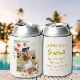 Enfriador De Latas Elegante acuarela Floral Graduación Fiesta de pisc