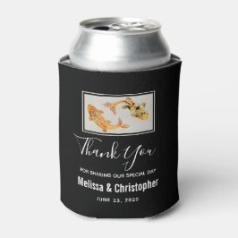 Enfriador De Latas Elegante Boda de pescado Koi Gold Gracias