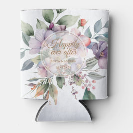 Enfriador De Latas Elegante boda floral acuarela