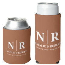 Elegante Boda Monograma Novia Groom Iniciales