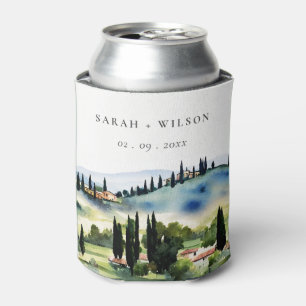 Enfriador De Latas Elegante Boda paisajístico toscano-italiano