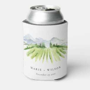 Enfriador De Latas Elegante Boda Rústico de viñedos de invierno