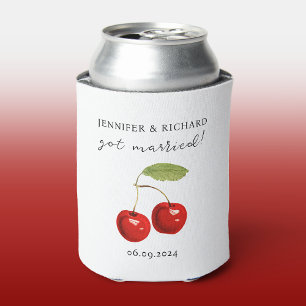 Enfriador De Latas Elegante Bonito de Moda Cherry Color Rojo Favor de