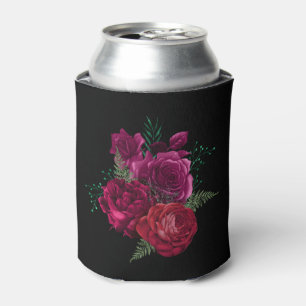 Enfriador De Latas Elegante Bouquet Magenta Rosa Floral