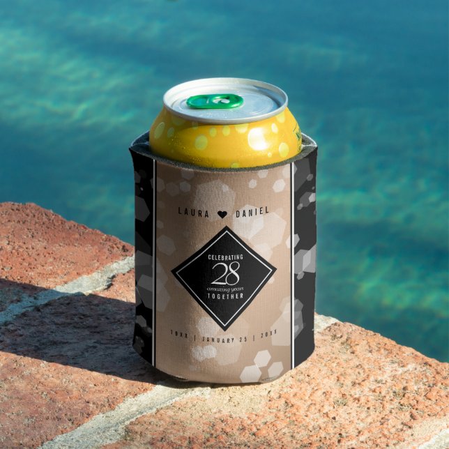 Enfriador De Latas Elegante celebración del 28º Aniversario del Boda  (Piscina in situ)