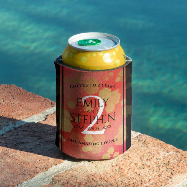 Enfriador De Latas Elegante celebración del 2° Aniversario del Boda d (Piscina in situ)