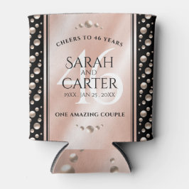 Enfriador De Latas Elegante celebración del 46° Aniversario de la Bod