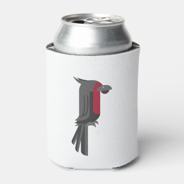 Enfriador De Latas Elegante Cockatoo de palma negra (Lata Anverso)