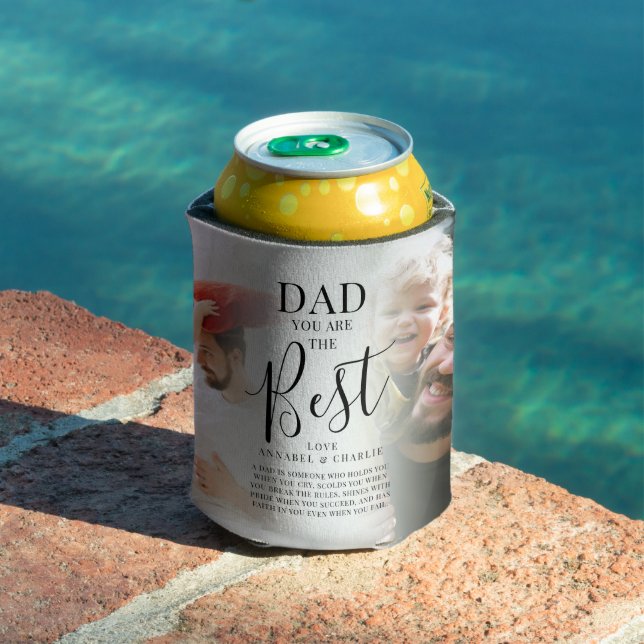 Enfriador De Latas Elegante 'DAD eres el mejor' 2 Foto y cita (Piscina in situ)
