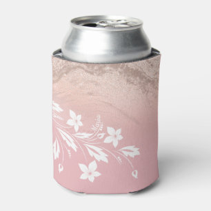 Enfriador De Latas Elegante degradado moderno rosa purpurina dorado f