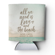 Elegante Favor de Boda de Playa Amor y la Playa