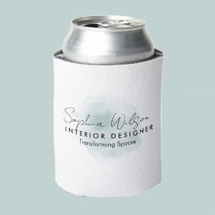 Enfriador De Latas Elegante firma de acuarela profesional de negocios