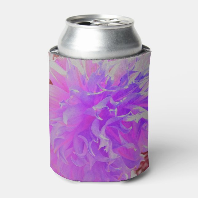 Enfriador De Latas Elegante Flor de Dahlia Ultra Violeta (Lata Anverso)