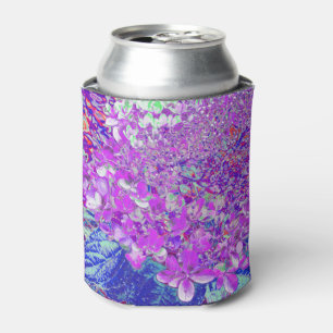 Enfriador De Latas Elegante Hortensia Limelight Púrpura y Azul