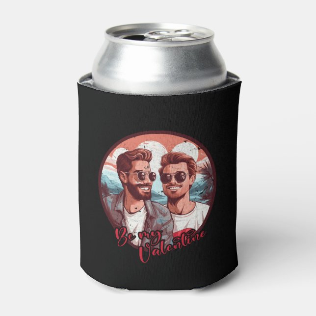 Enfriador De Latas Elegante idea LGBT Gay Valentines para gays (Lata Anverso)