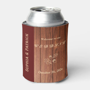 Enfriador De Latas Elegante invitación de boda rústica