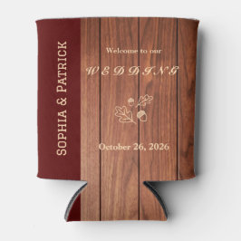 Enfriador De Latas Elegante invitación de boda rústica