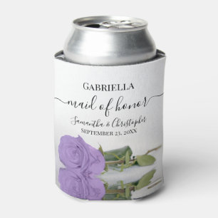 Enfriador De Latas Elegante lavanda Rosa malva sirvienta Boda de hono