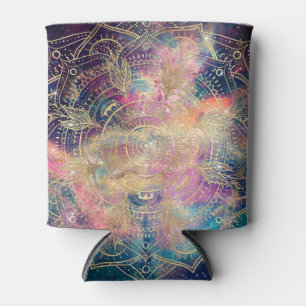 Enfriador De Latas Elegante manala dorada y color nebulosa