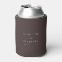 Elegante Minimalista Otoño Marrón Caligrafía Boda
