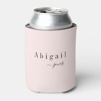 Enfriador De Latas Elegante nombre de guión Minimalista personalizado