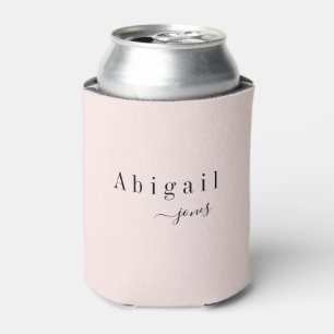 Enfriador De Latas Elegante nombre de script Minimalista personalizad