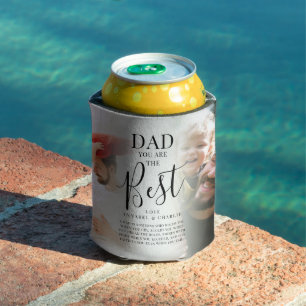 Enfriador De Latas Elegante 'PAPA eres el Mejor' 2 Fotos y Cita