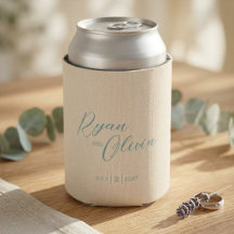 Elegante personalizable beige y azul verde boda