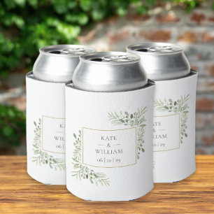 Enfriador De Latas Elegante Refrigerador de bebidas Boda del follaje 