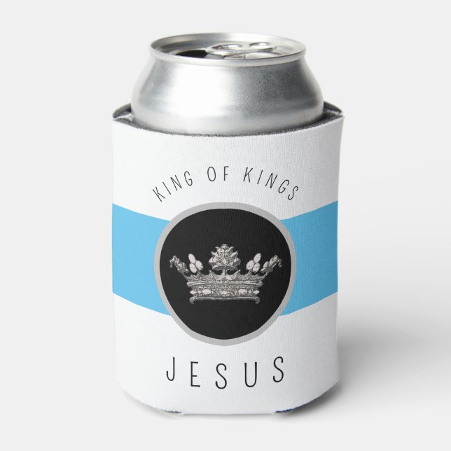 Enfriador De Latas Elegante Rey de Reyes Jesús Corona Cristiano (Lata Anverso)