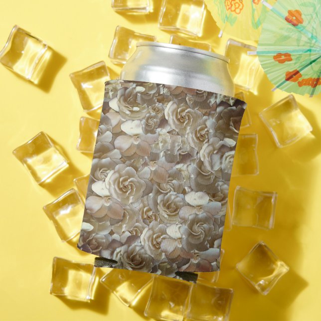 Enfriador De Latas Elegante Rosa floral Petal (Verano in situ)