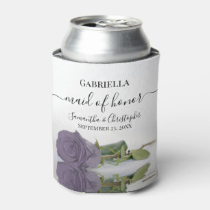 Enfriador De Latas Elegante Rosa polvorienta, empleada de honor Boda