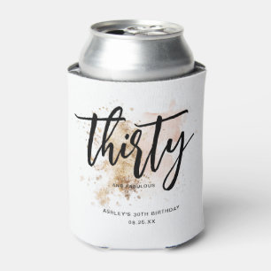Enfriador De Latas Elegante rosa y oro moderno Treinta y Treinta años