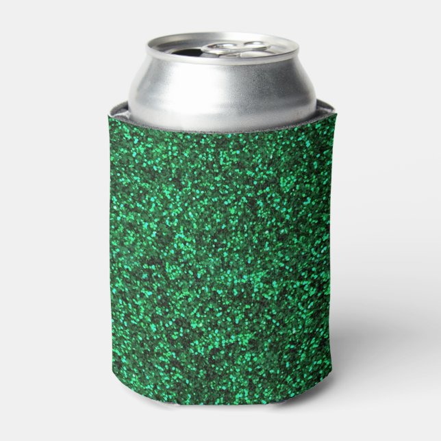 Enfriador De Latas Elegante secuencia verde brillante (Lata Anverso)