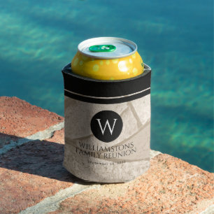 Enfriador De Latas Elegante Sepia Tedones Crackeados