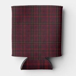 Enfriador De Latas Elegante Tartán Burgundy