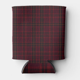 Enfriador De Latas Elegante Tartán Burgundy